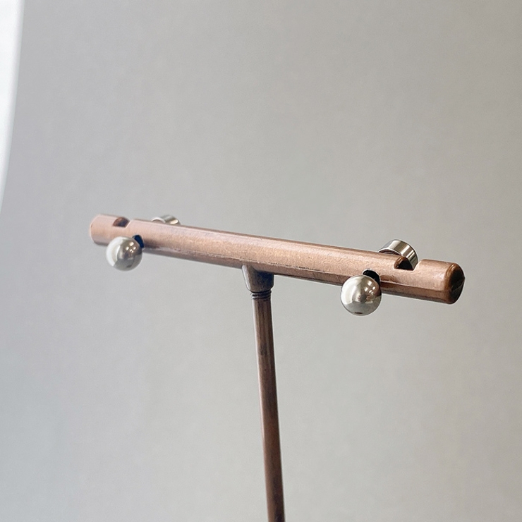 プッシュ式ボール型ステンレススタッドピアス 両耳用 ピアス | FACION | 詳細画像6 