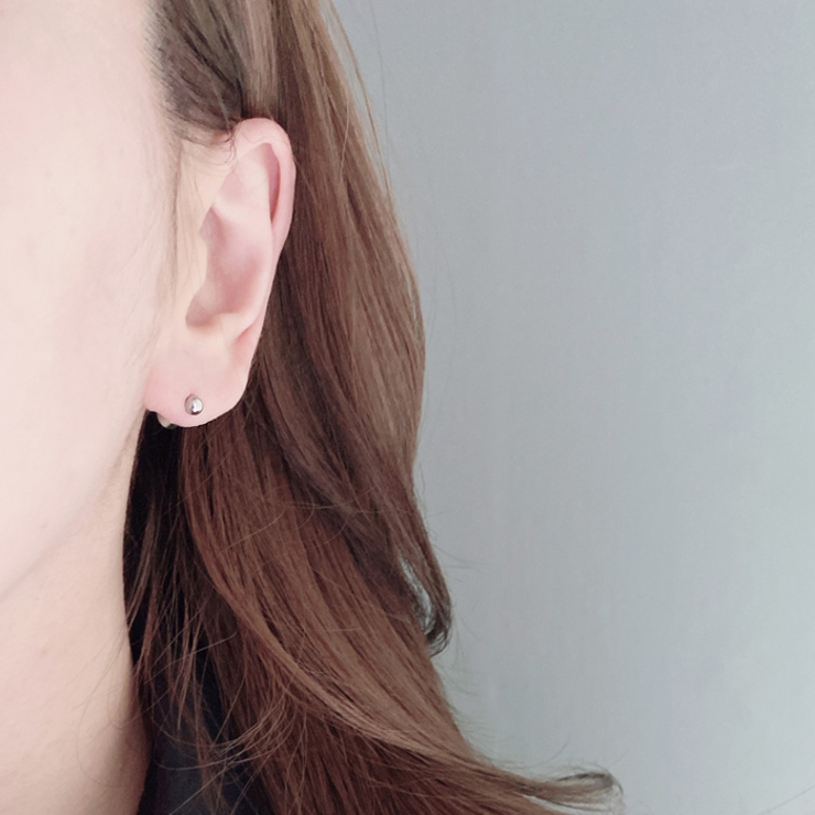 プッシュ式ボール型ステンレススタッドピアス 両耳用 ピアス | FACION | 詳細画像7 