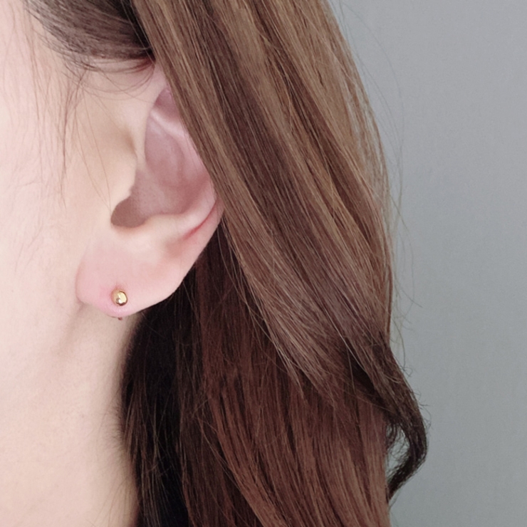 プッシュ式ボール型ステンレススタッドピアス 両耳用 ピアス | FACION | 詳細画像10 