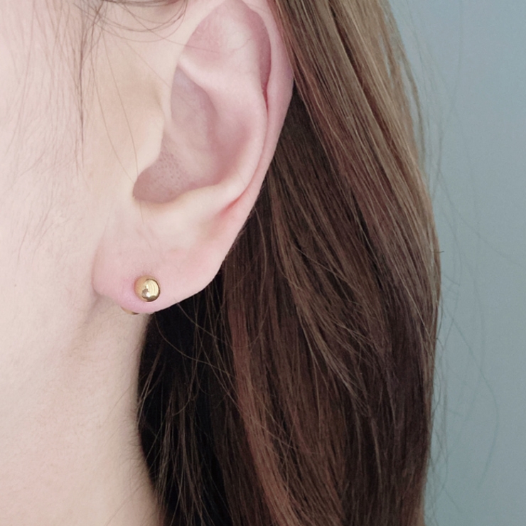 プッシュ式ボール型ステンレススタッドピアス 両耳用 ピアス | FACION | 詳細画像11 