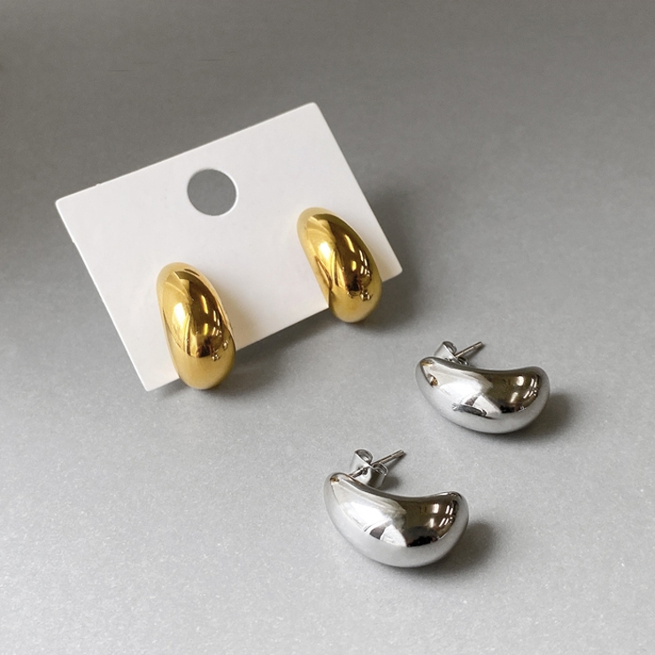 ドロップデザインステンレスピアス アレルギー対応 つけっぱなし | FACION | 詳細画像5 