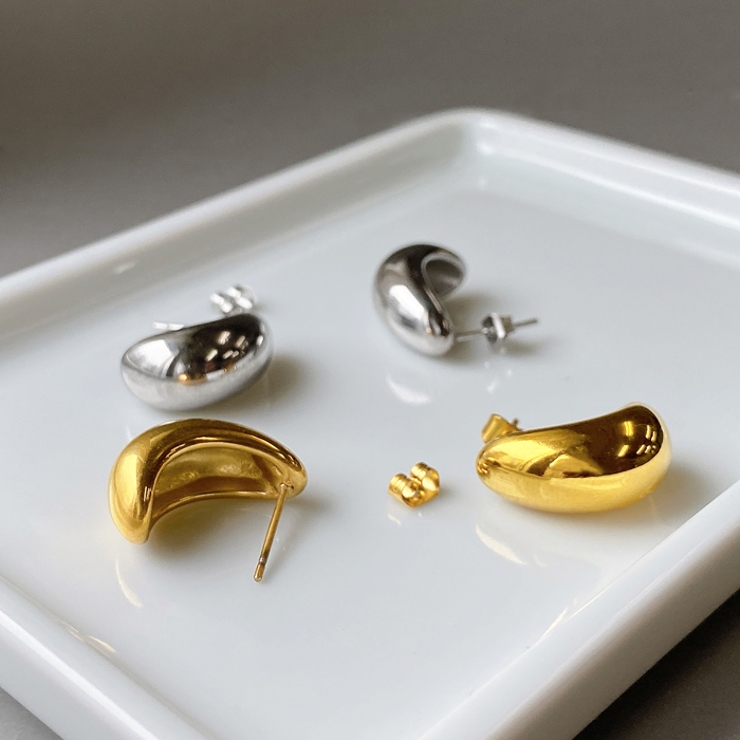 ドロップデザインステンレスピアス アレルギー対応 つけっぱなし | FACION | 詳細画像4 