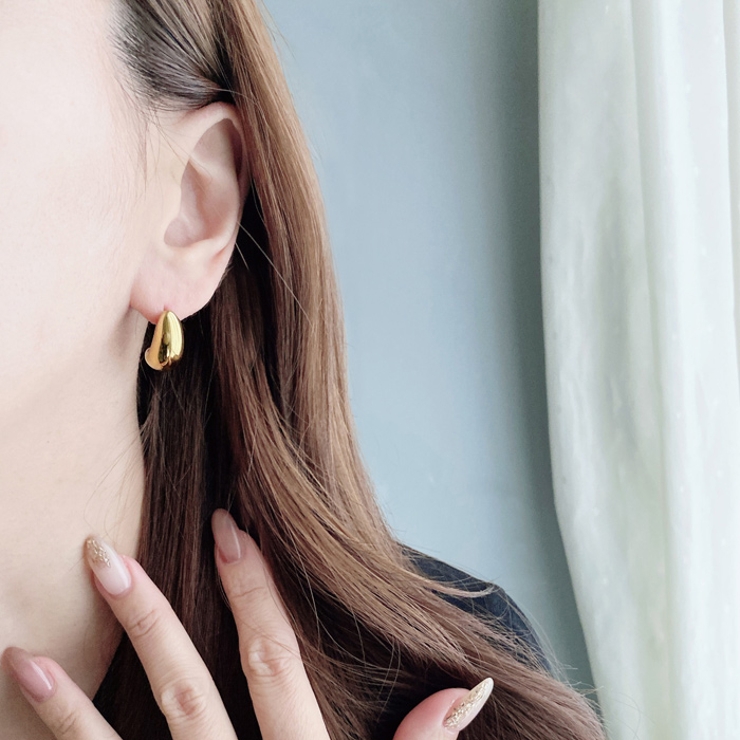 ドロップデザインステンレスピアス アレルギー対応 つけっぱなし | FACION | 詳細画像8 