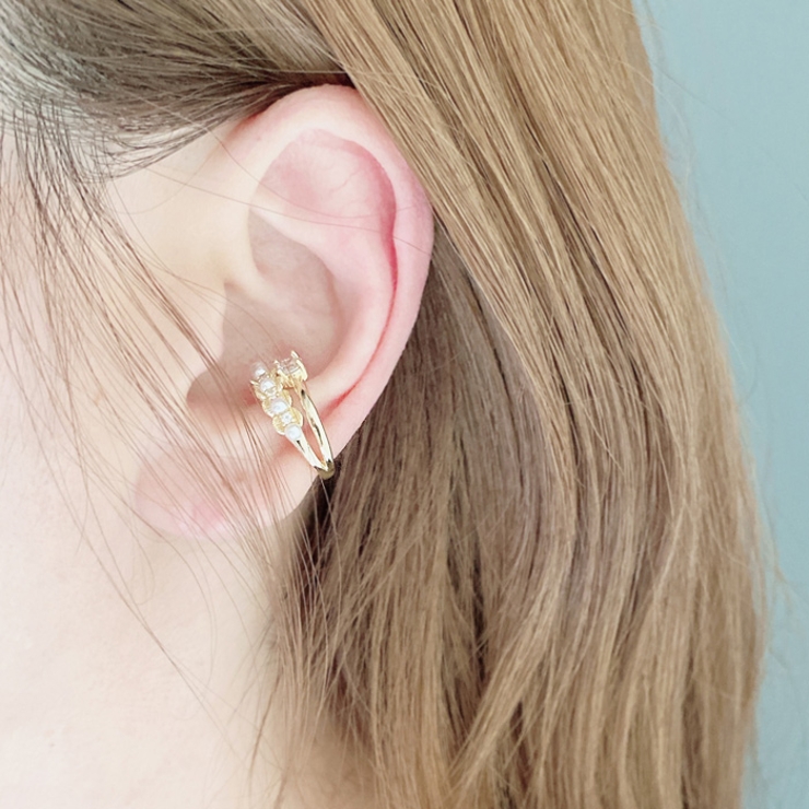 CZ＆パールラインイヤーカフ 片耳用 レディース | FACION | 詳細画像8 