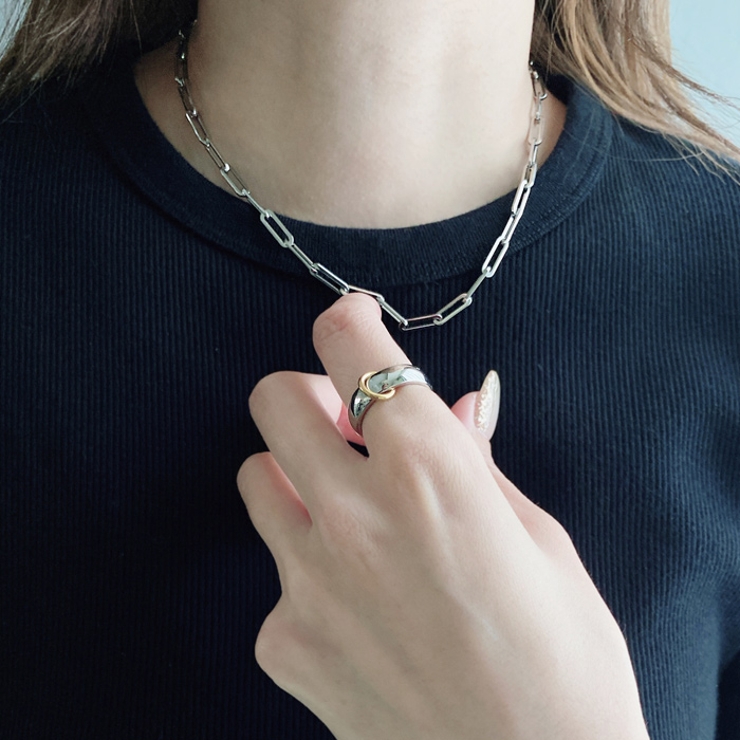 ゴールドリング付ステンレスリング 指輪 バイカラー | FACION | 詳細画像10 