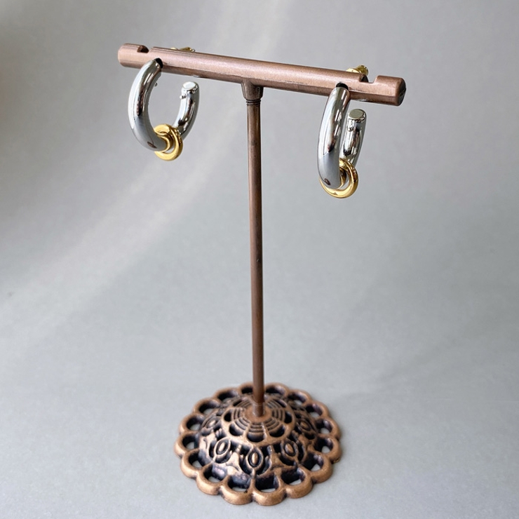 SGカラーC型フープステンレスピアス バイカラー コンビカラー | FACION | 詳細画像6 