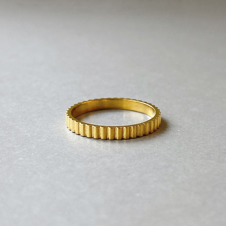 バーティカルストライプラインステンレスリング 指輪 アレルギー対応 | FACION | 詳細画像3 