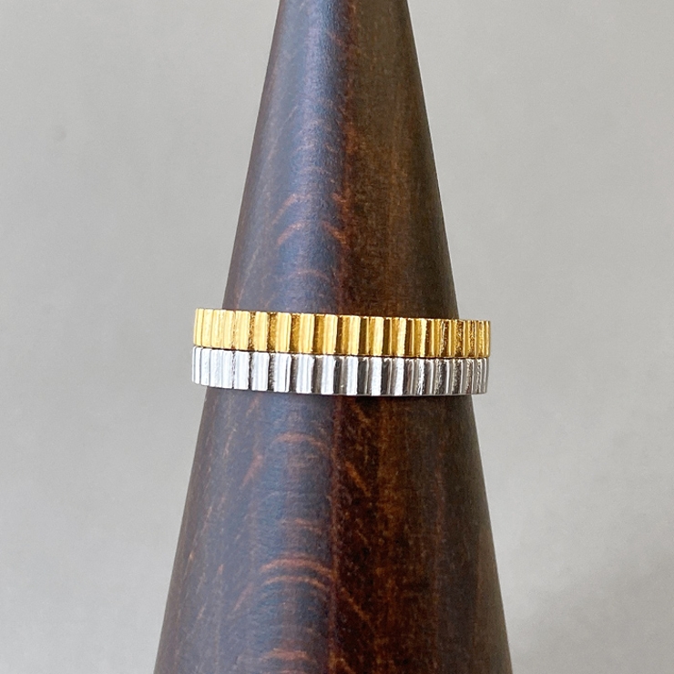 バーティカルストライプラインステンレスリング 指輪 アレルギー対応 | FACION | 詳細画像4 