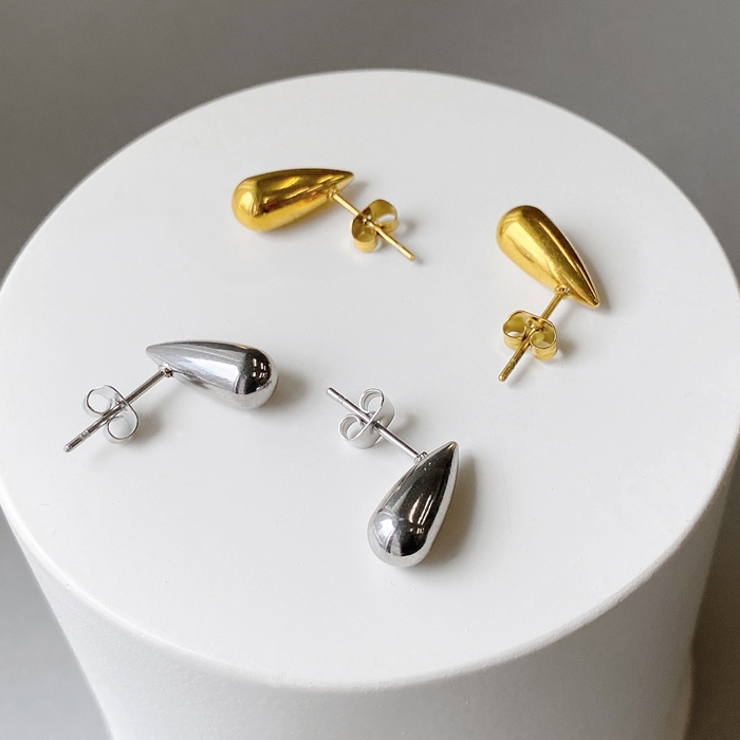 ストレートミニドロップステンレスピアス しずく 涙型 | FACION | 詳細画像1 