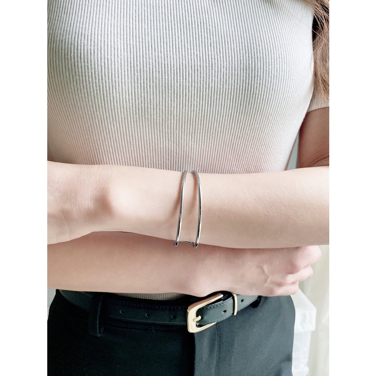 ダブルメタルラインステンレスブレスレット バングル アレルギー対応 | FACION | 詳細画像11 