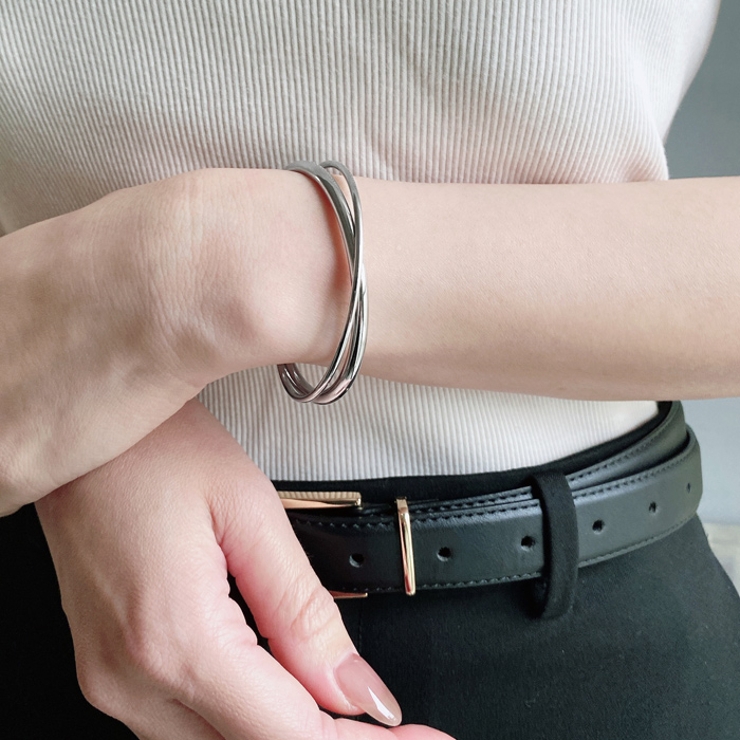 クロスラインステンレスブレスレット バングル ブレス | FACION | 詳細画像10 