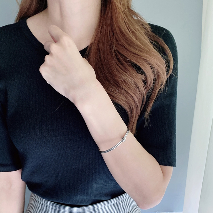 ノット2連ステンレスバングル ブレスレット 結び | FACION | 詳細画像6 