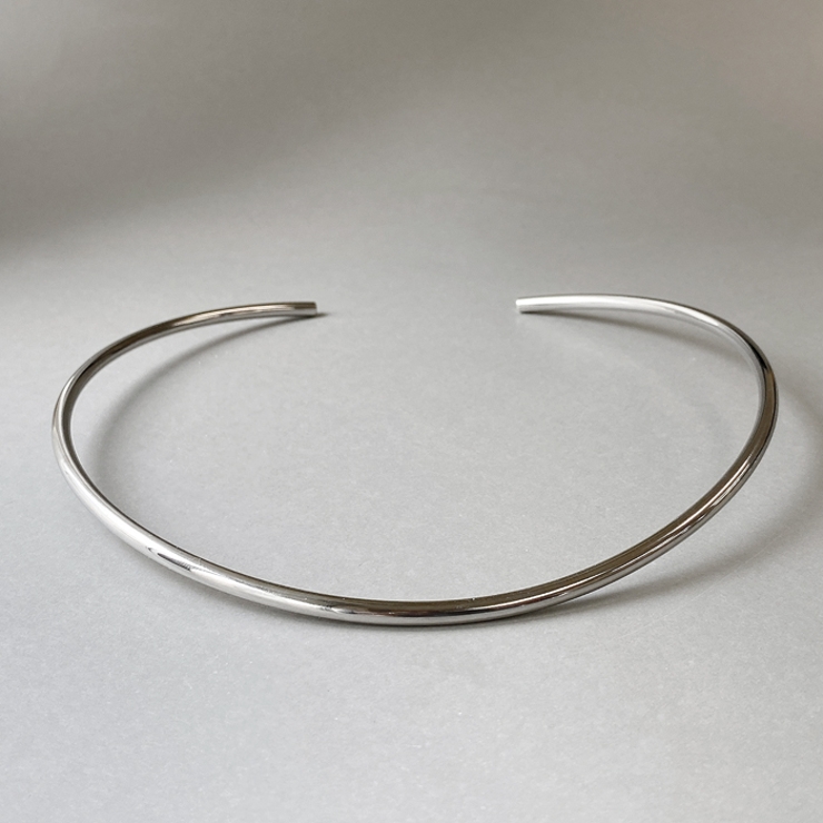 シルバー | ステンレスチョーカー ネックレス ネックカフ | FACION