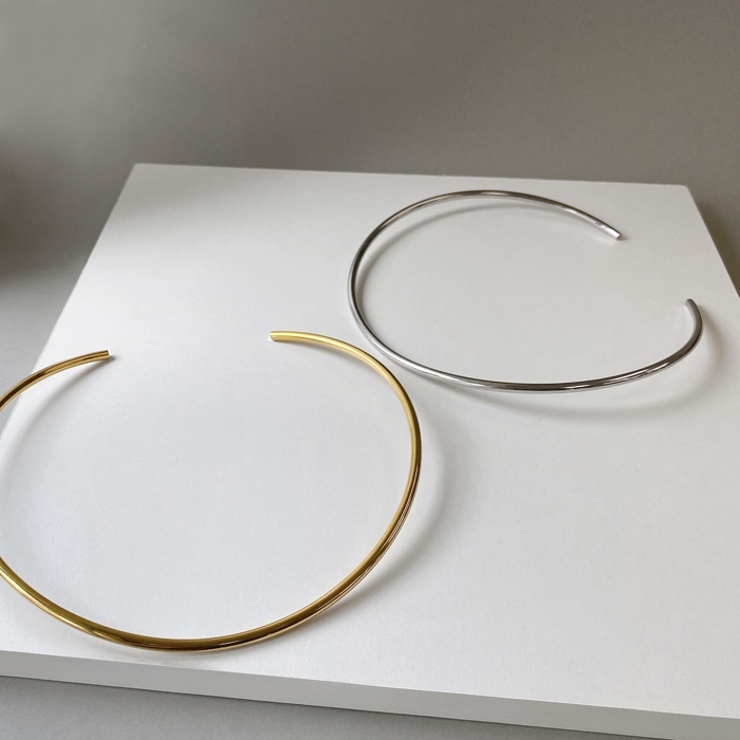 ステンレスチョーカー ネックレス ネックカフ | FACION | 詳細画像1 