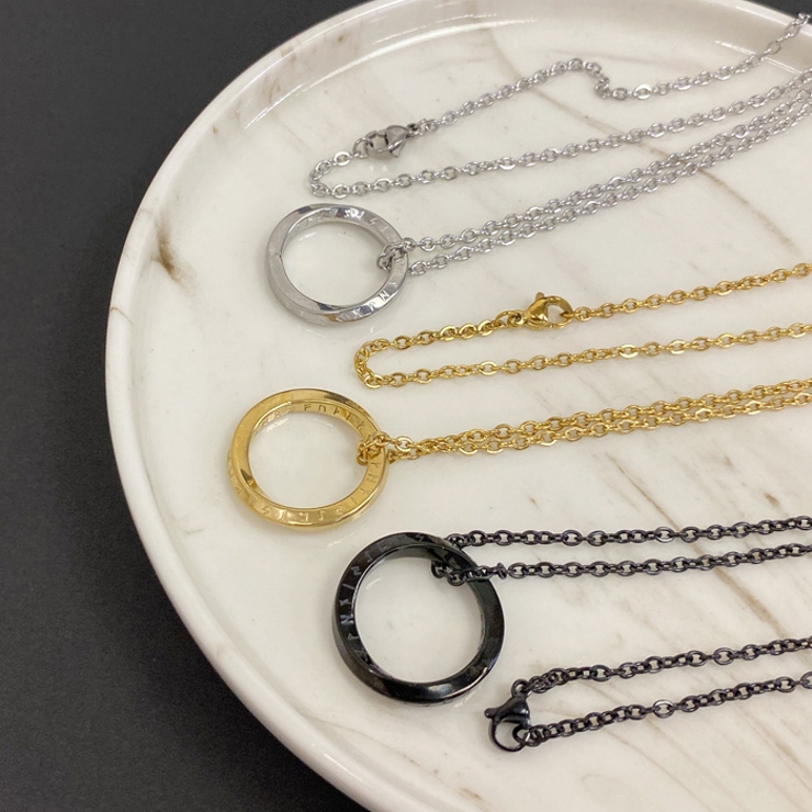 ツイストリングステンレスネックレス サージカルステンレス つけっぱなし | FACION | 詳細画像4 