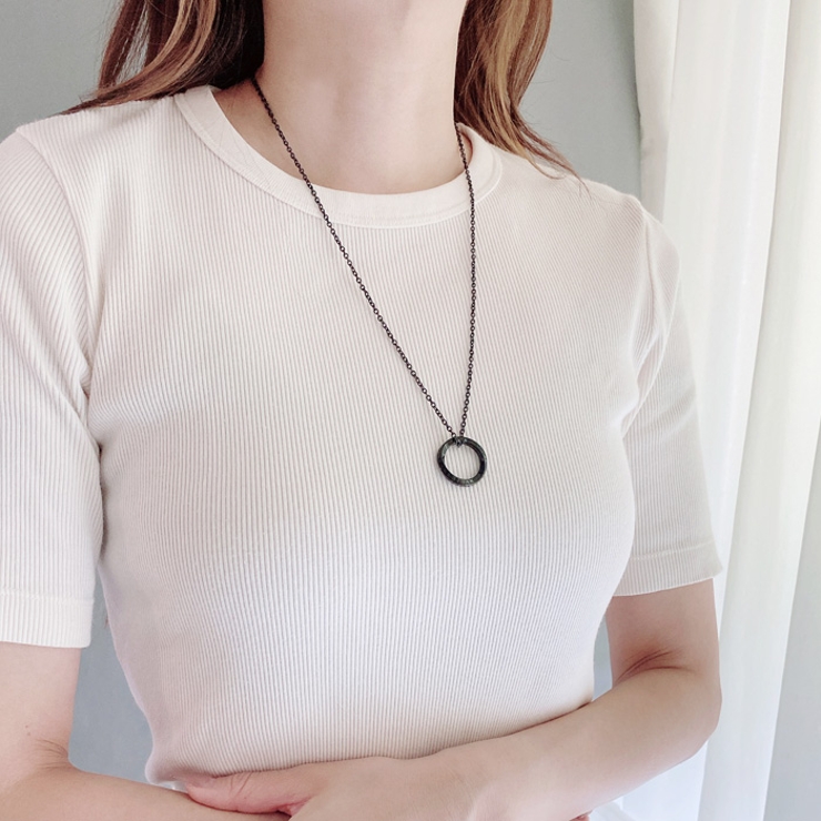 ツイストリングステンレスネックレス サージカルステンレス つけっぱなし | FACION | 詳細画像7 