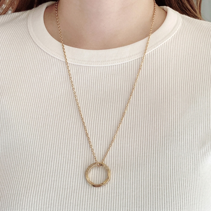 ツイストリングステンレスネックレス サージカルステンレス つけっぱなし | FACION | 詳細画像9 