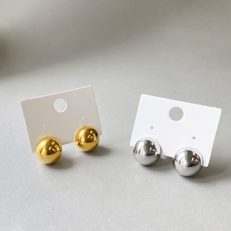 ビッグボール型ステンレスピアス レディース 丸型 | FACION | 詳細画像2 