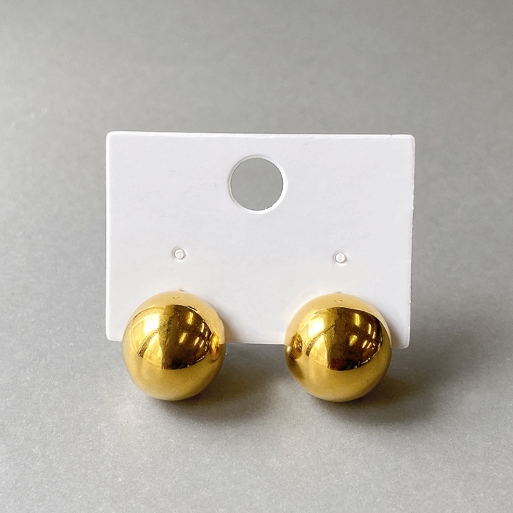 ゴールド | ビッグボール型ステンレスピアス レディース 丸型 | FACION