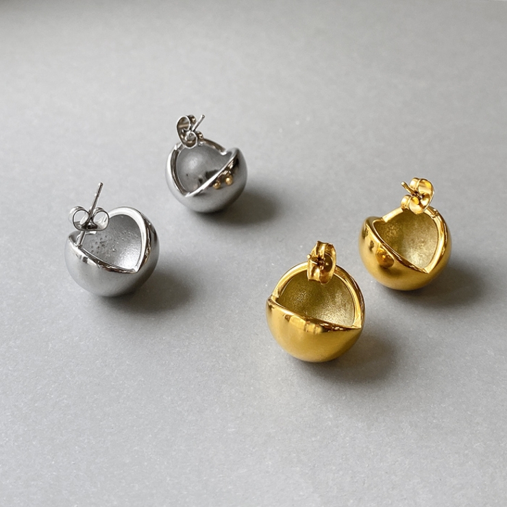ビッグボール型ステンレスピアス レディース 丸型 | FACION | 詳細画像4 