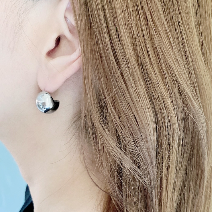 ビッグボール型ステンレスピアス レディース 丸型 | FACION | 詳細画像6 