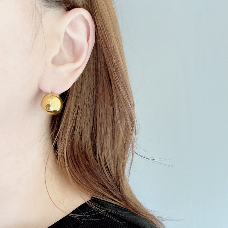 ビッグボール型ステンレスピアス レディース 丸型 | FACION | 詳細画像7 