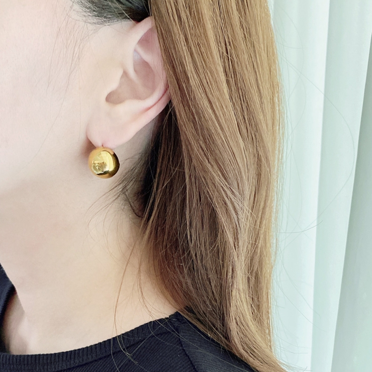 ビッグボール型ステンレスピアス レディース 丸型 | FACION | 詳細画像8 