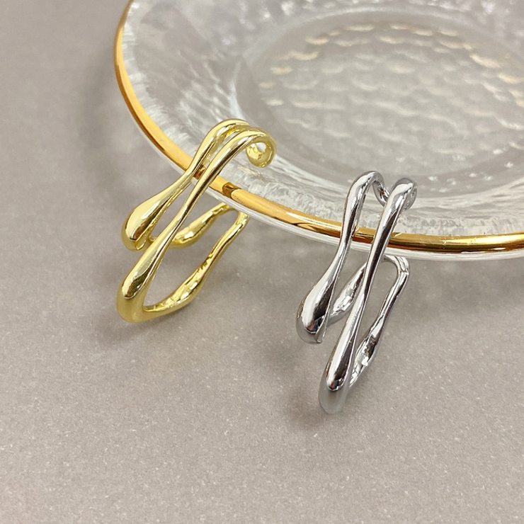 ニュアンスダブルラインイヤーカフ 片耳用 ノンホール | FACION | 詳細画像2 