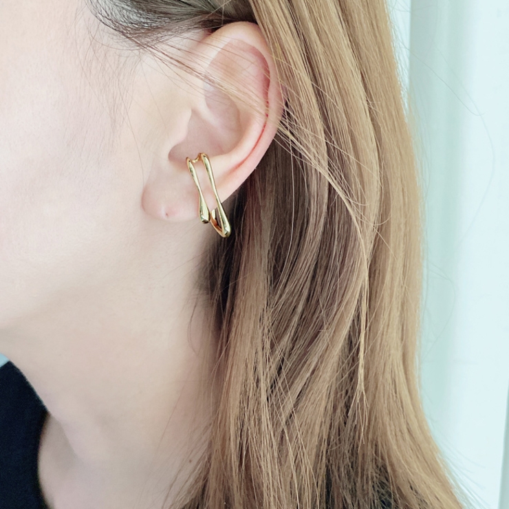 ニュアンスダブルラインイヤーカフ 片耳用 ノンホール | FACION | 詳細画像10 