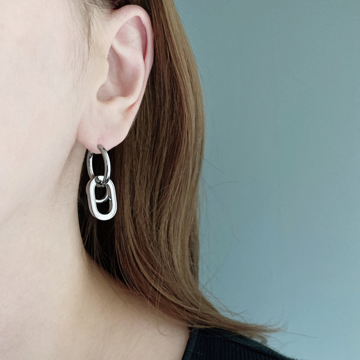 ワンタッチフープリング付ステンレスピアス 開閉式 キャッチレス | FACION | 詳細画像7 