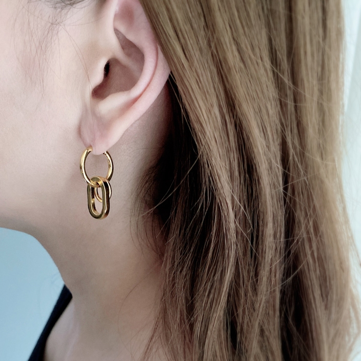 ワンタッチフープリング付ステンレスピアス 開閉式 キャッチレス | FACION | 詳細画像10 