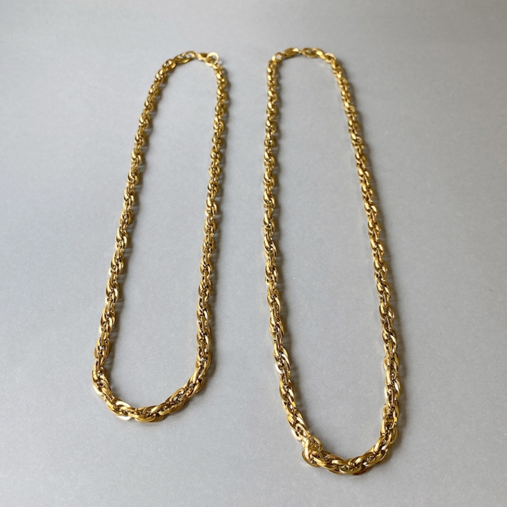 ボリュームステンレスチェーンネックレス アレルギー対応 つけっぱなし | FACION | 詳細画像3 