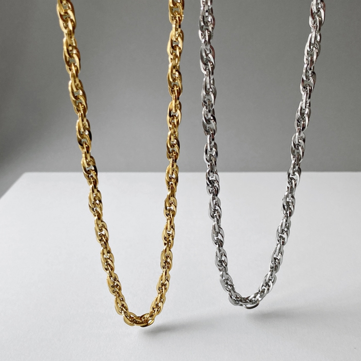 ボリュームステンレスチェーンネックレス アレルギー対応 つけっぱなし | FACION | 詳細画像5 