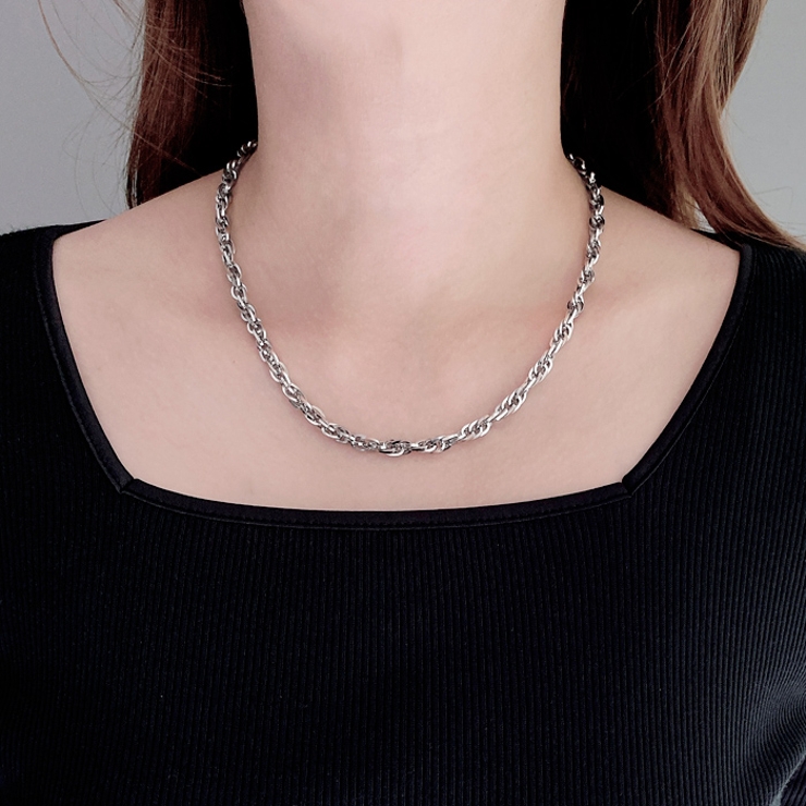 ボリュームステンレスチェーンネックレス アレルギー対応 つけっぱなし | FACION | 詳細画像12 