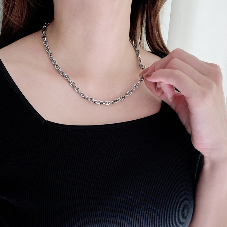 ボリュームステンレスチェーンネックレス アレルギー対応 つけっぱなし | FACION | 詳細画像13 