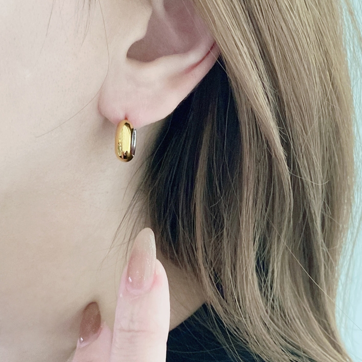 バイカラーステンレスロールフープピアス サージカルステンレス アレルギー対応 | FACION | 詳細画像8 