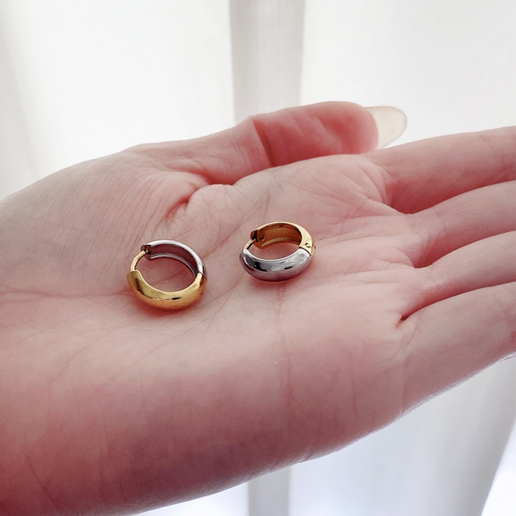 バイカラーステンレスロールフープピアス サージカルステンレス アレルギー対応 | FACION | 詳細画像9 