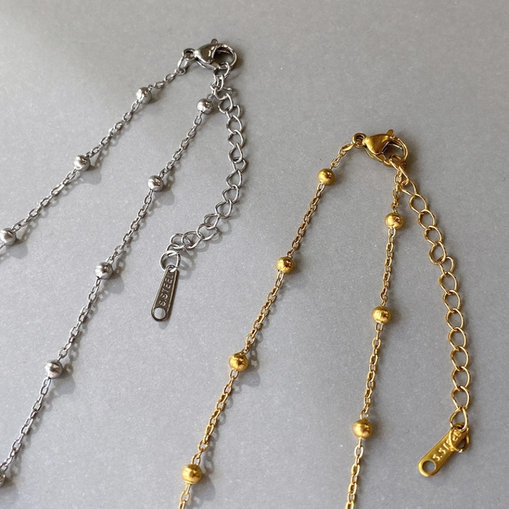 ドットY字チェーンステンレスネックレス アレルギー対応 サージカルステンレス | FACION | 詳細画像5 