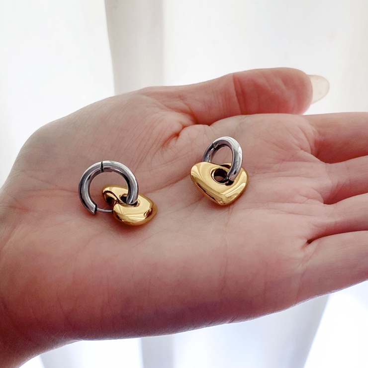 バイカラーハート付2WAYフープピアス レディース 女性用 | FACION | 詳細画像10