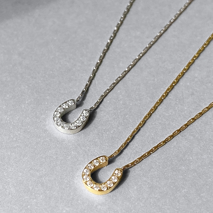 ミニ馬蹄ストーン付ステンレスネックレス アレルギ対応 金属アレルギー | FACION | 詳細画像5 