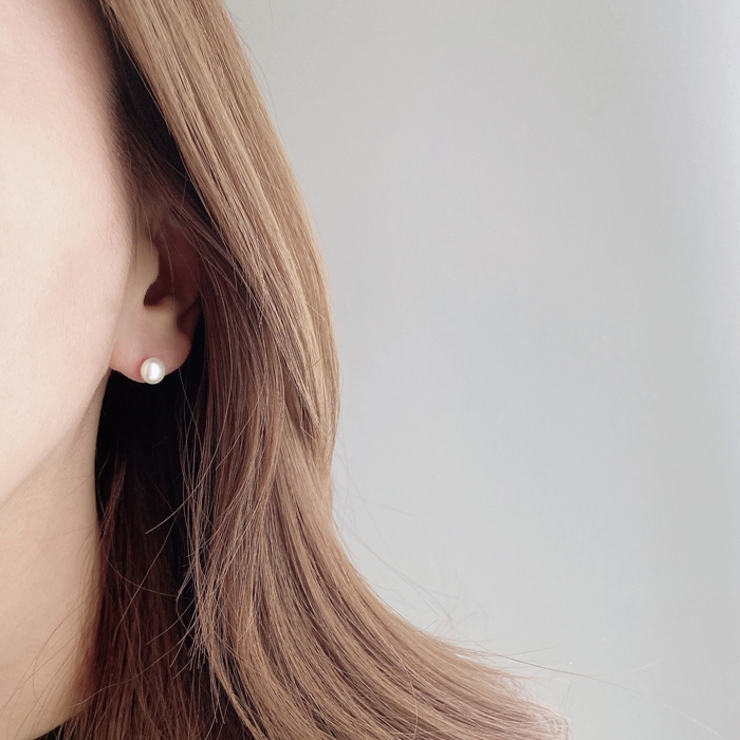 一粒淡水パールスタッドピアス ラウンド 真珠 | FACION | 詳細画像6 