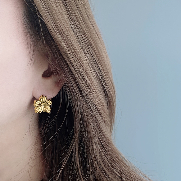 バイカラー大ぶりデザインステンレスピアス 2WAY アレルギー対応 | FACION | 詳細画像11 