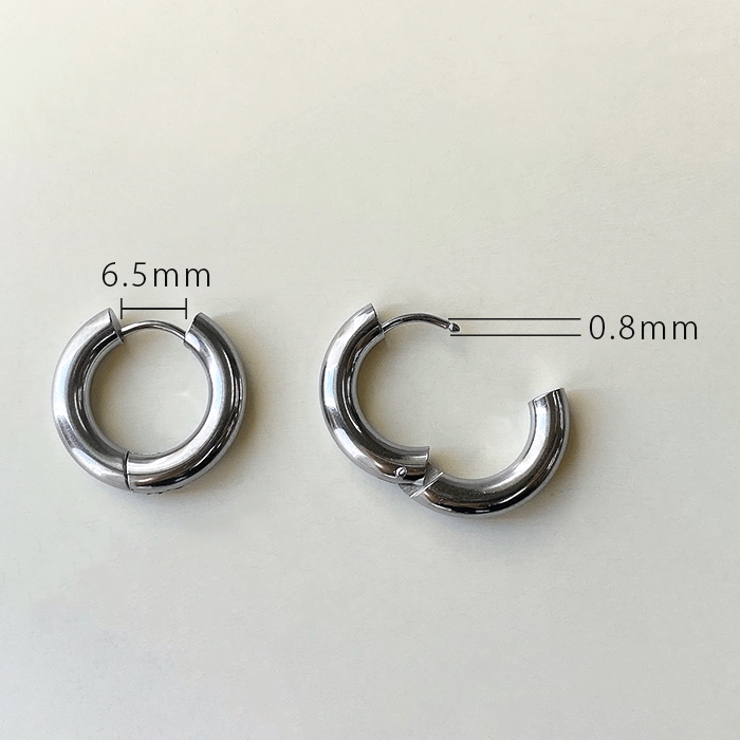 チャンキーメタルフープステンレスピアス アレルギー対応 サージカルステンレス | FACION | 詳細画像4 