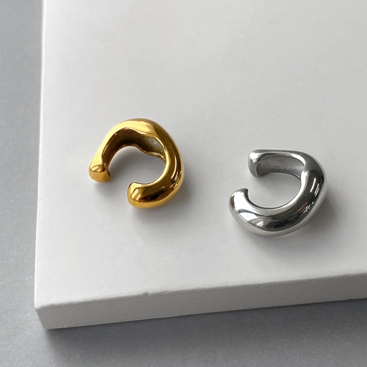 Ｃ型ニュアンスメタルステンレスイヤーカフ 片耳用 アレルギー対応 | FACION | 詳細画像4 