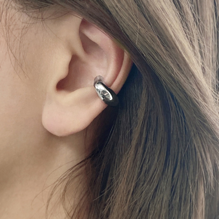 Ｃ型ニュアンスメタルステンレスイヤーカフ 片耳用 アレルギー対応 | FACION | 詳細画像6 