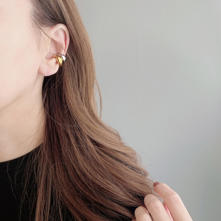 Ｃ型ニュアンスメタルステンレスイヤーカフ 片耳用 アレルギー対応 | FACION | 詳細画像8 