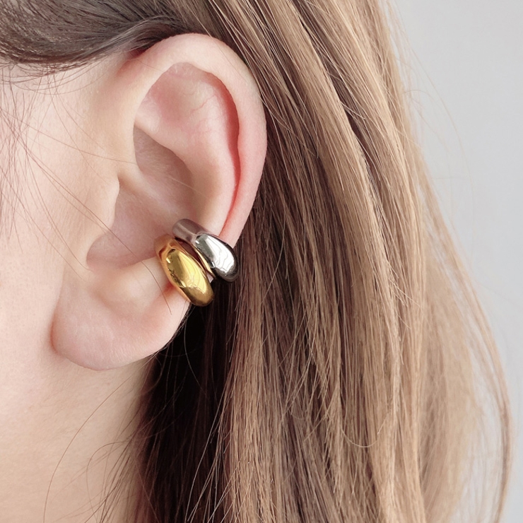 Ｃ型ニュアンスメタルステンレスイヤーカフ 片耳用 アレルギー対応 | FACION | 詳細画像9 