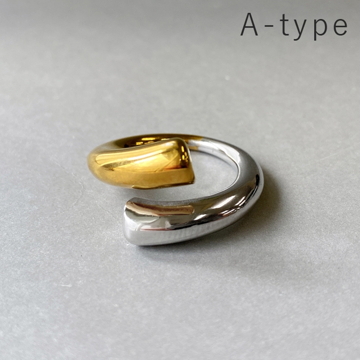 A-type | バイカラードロップステンレスフォークリング アレルギー対応 つけっぱなし | FACION