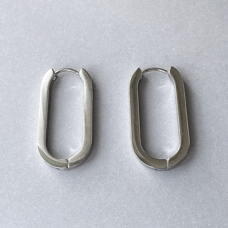シルバー | O型ワンタッチステンレスフープピアスアレルギー対応 つけっぱなし | FACION
