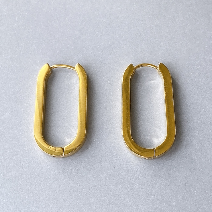 ゴールド | O型ワンタッチステンレスフープピアスアレルギー対応 つけっぱなし | FACION